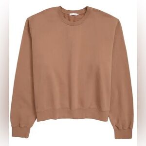 Good American Boyfriend Pullover Sweatshirt Putty Brown Size 4 (XL) EUC